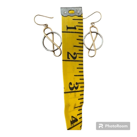 Fortunoff 14kt white and yellow gold vintage earrings - Picture 3 of 3